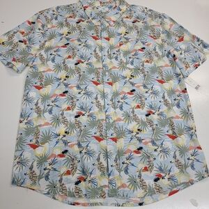 Tropical Print Short Sleeve Shirt